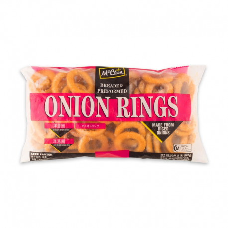 Mccain Breaded Preformed Onion Rings 907gm